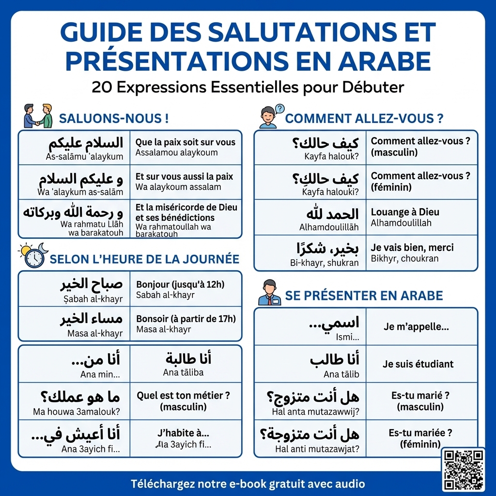 Guide des Salutations et Présentations en Arabe 20 Expressions Essentielles