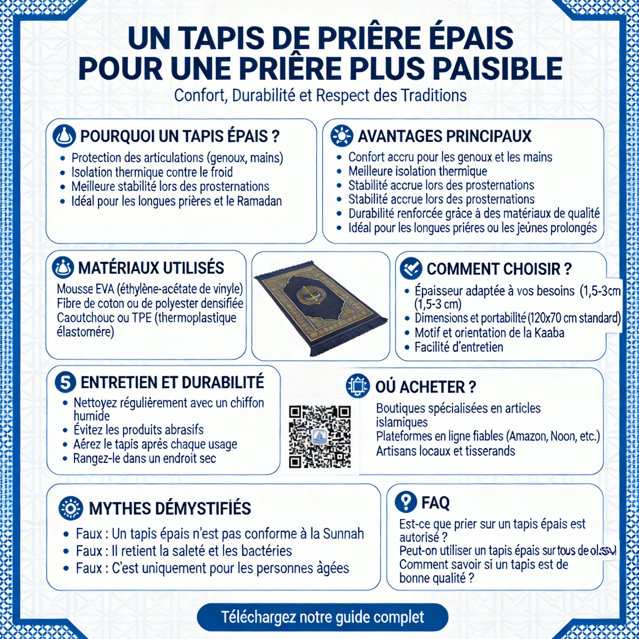 Qu’est-ce qu’un tapis de prière épais et pourquoi en choisir un ?
