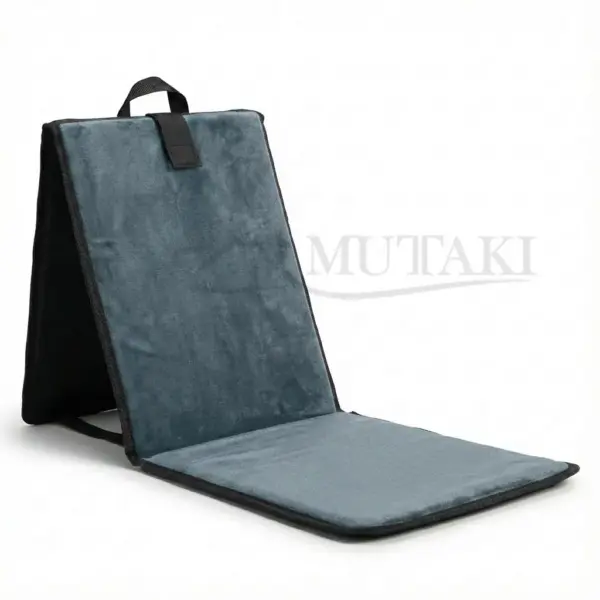 Tapis de prière pliable avec dossier – Gris foncé